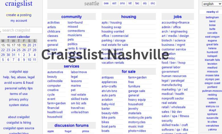 Craigslist Nashville