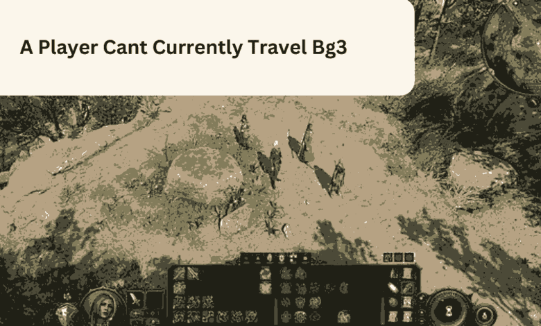A Player Cant Currently Travel Bg3