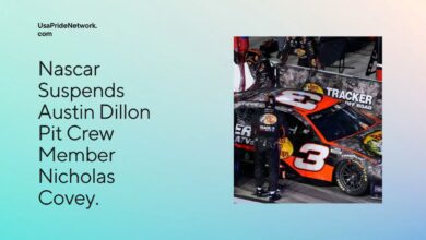 Nascar Suspends Austin Dillon Pit Crew Member Nicholas Covey.