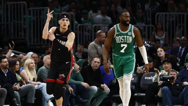 What Defensive Strategies Were Evident in the Boston Celtics vs. Miami Heat Match?